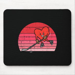 Herzklopfen Eishockey Sport Männer Frauen Kinder V Mousepad