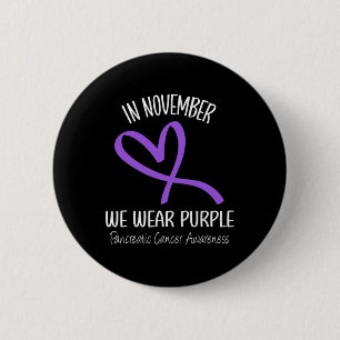 Herzklopfen im November tragen wir Lila Pankreaskr Button