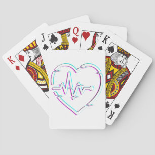 Herzklopfen Karo Karten spielen Spielkarten