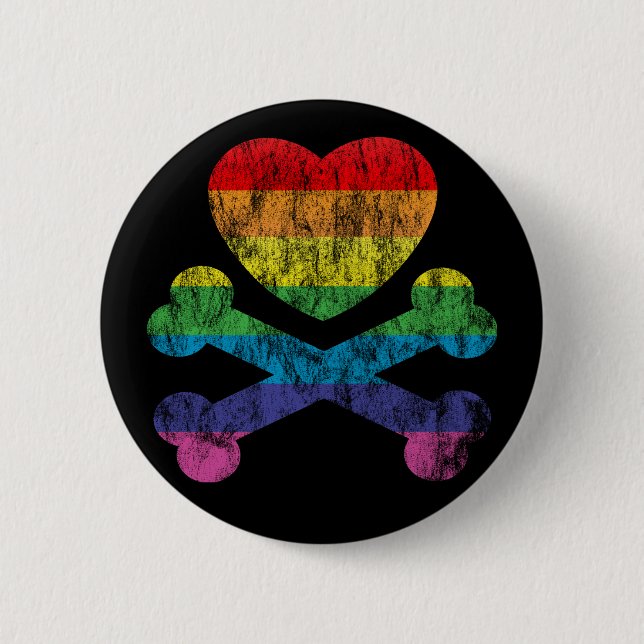 Herzklopfen und Knochen. Button (Vorderseite)