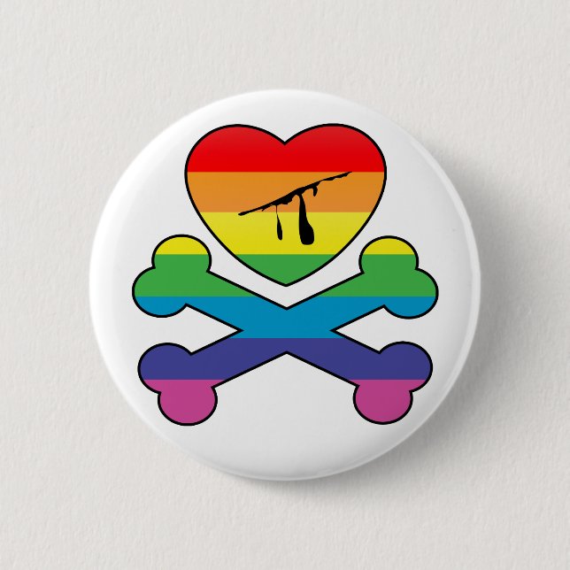 Herzklopfen und Knochen. Button (Vorderseite)