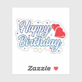Herzklopfen zum Geburtstag der Liebe Aufkleber