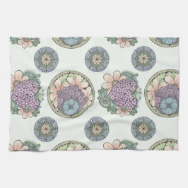 Herzklopfkunst und Blume Geschirrtuch