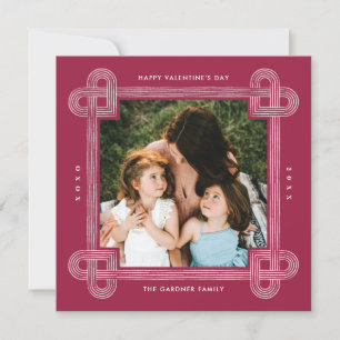 Herzknöpfe Valentinstag Karte - Pflaume