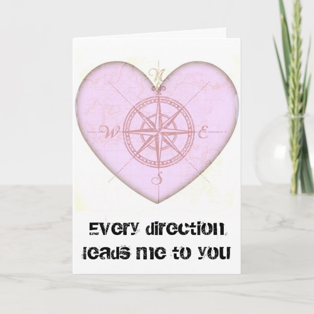Herzkompass Feiertagskarte (Vorderseite)