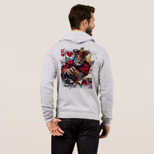 Herzkönig — Kühne königliche Spielkarte illustrier Hoodie