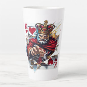 Herzkönig — Kühne königliche Spielkartenillustrati Milchtasse