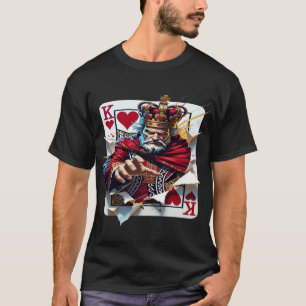 Herzkönig — Kühne königliche Spielkartenillustrati T-Shirt