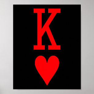 Herzkönig und Herzkönigin Paare Matching Poster