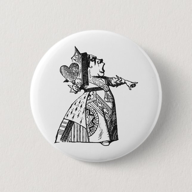 Herzkönigin Button (Vorderseite)