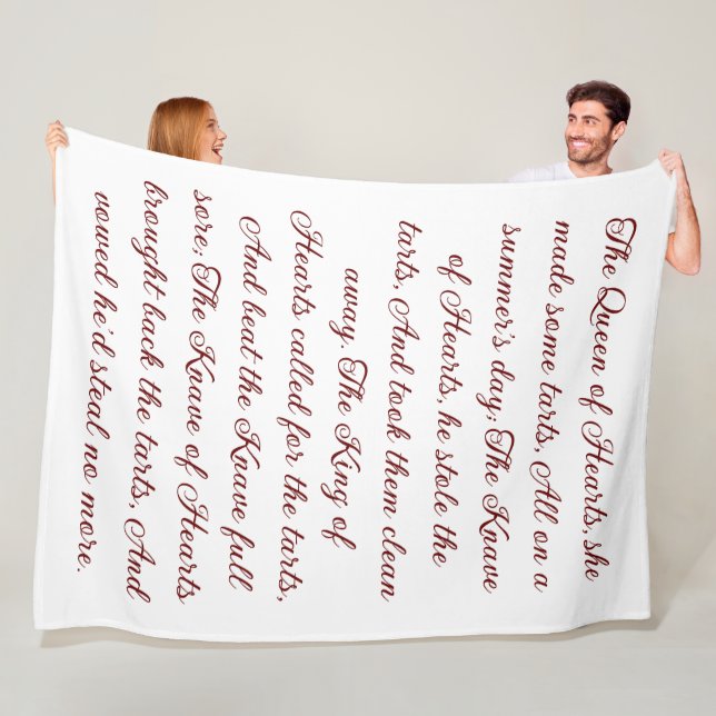 Herzkönigin Fleecedecke (Beispiel)