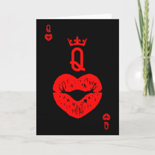Herzkönigin Karte Valentinstag Lippen. Valentinsta
