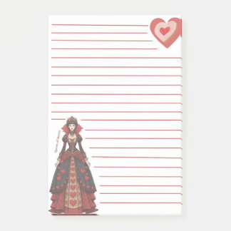 Herzkönigin Lined Post-it Klebezettel