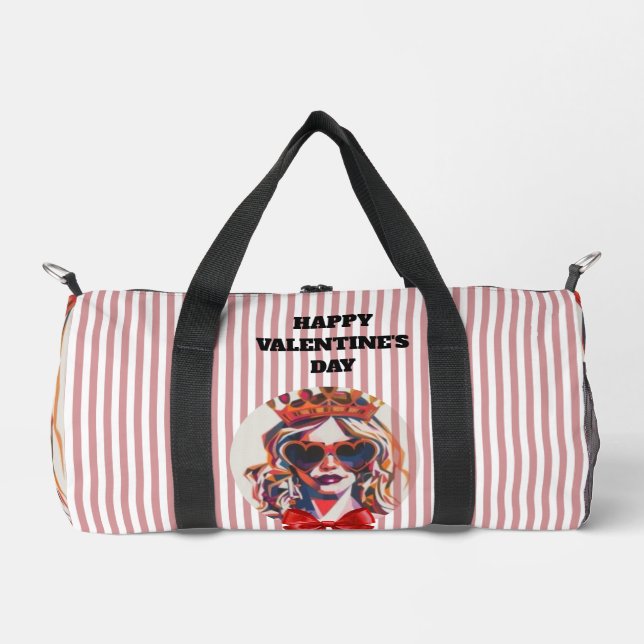 Herzkönigin Pop Art Duffle Bag (Vorderseite)