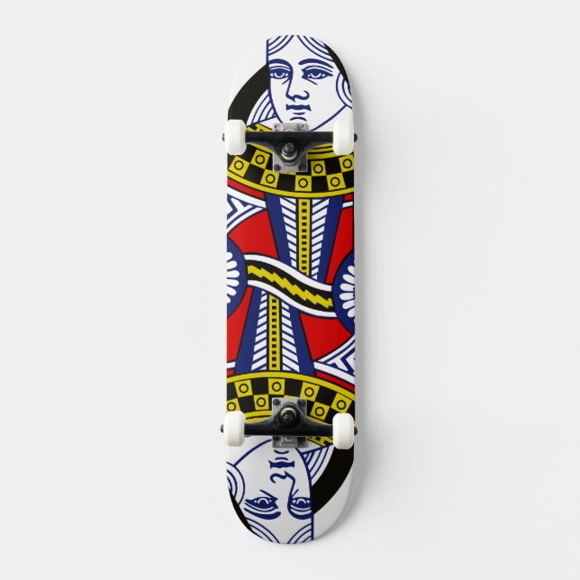 Herzkönigin Skateboard (Vorderseite)