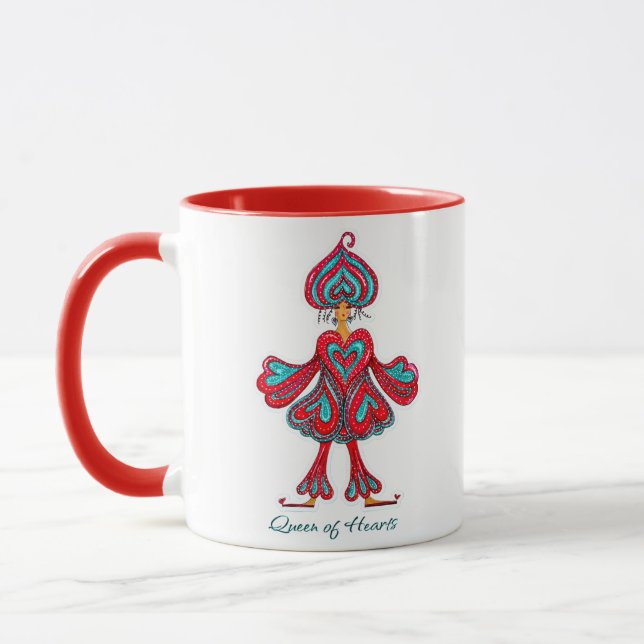 Herzkönigin-Wanddekoration Tasse (Links)