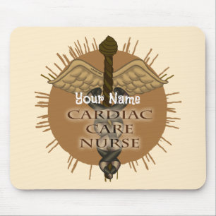 Herzkrankenschwester Caduceus Mousepad