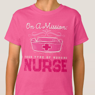 Herzkrankenschwester CNA Rentner-Grafik Rosa T-Shirt