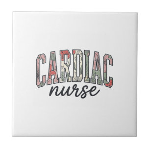 Herzkrankenschwester Florales Varsity-Lettering-De Fliese