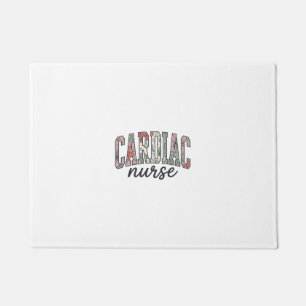 Herzkrankenschwester Florales Varsity-Lettering-De Fußmatte