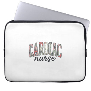 Herzkrankenschwester Florales Varsity-Lettering-De Laptopschutzhülle