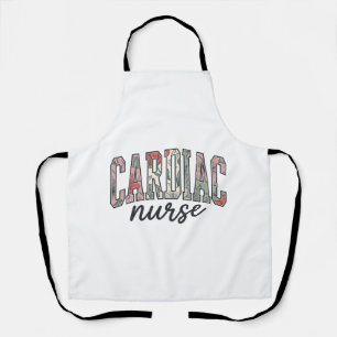 Herzkrankenschwester Florales Varsity-Lettering-De Schürze