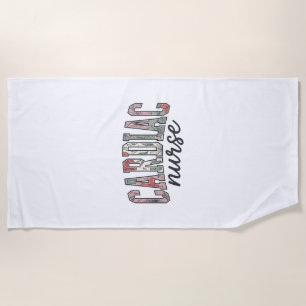 Herzkrankenschwester Florales Varsity-Lettering-De Strandtuch