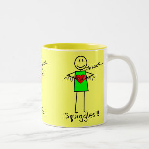 Herzkrankenschwester-Geschenke Stickfigur-Design V Zweifarbige Tasse