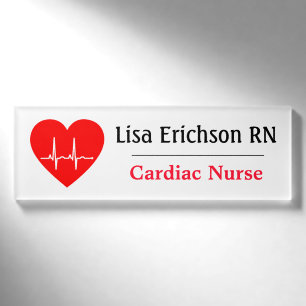 Herzkrankenschwester-Namen-Umbau personalisiert Namenschild