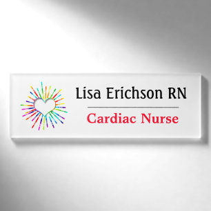 Herzkrankenschwester-Namen-Umbau personalisiert Namenschild