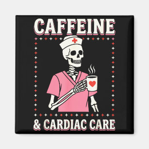 Herzkrankenschwester Valentinsknochen Kaffee Koffe Magnet