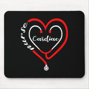 Herzkrankenschwester Valentinstag Stethoskop Herz Mousepad