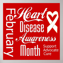 Herzkrankheit Aufklärungsmonat Poster