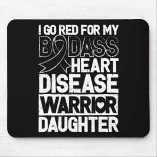 Herzkrankheit-Bewusstsein D Krieger-Tochter Go Red Mousepad