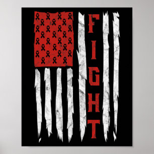 Herzkrankheit-Bewusstseinsmonat Vintage Amerikanis Poster