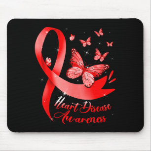 Herzkrankheit Krieger Rotes Band Herzkrankheit Awa Mousepad