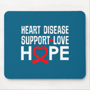Herzkrankheit Unterstützung Liebe Hoffnung Rotes B Mousepad