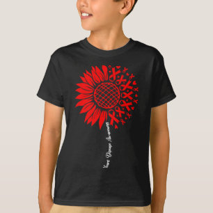 Herzkrankheiten-Bewusstseinsmonat Sonnenblume für T-Shirt