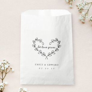 Herzkranz Lasse Liebe wachsen Hochzeitssaat Blume Geschenktütchen