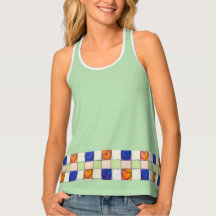 Herzkranz von Women's Light Green Gingham