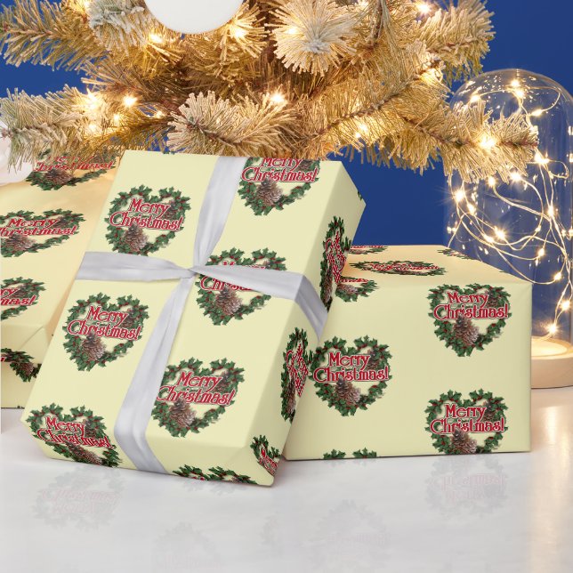 Herzkranz Weihnachten Geschenkpapier (Feiertage)