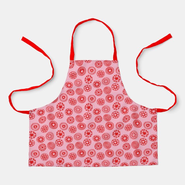 Herzkreise | Niedlicher Valentinstag Schürze (Vorderseite)