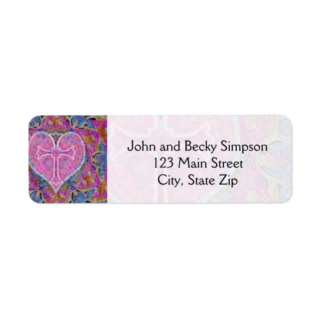 Herzkreuz Muster in rosa (Vorne)