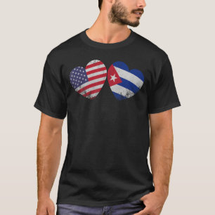 Herzkubanische amerikanische Flagge Patriotic Fami T-Shirt