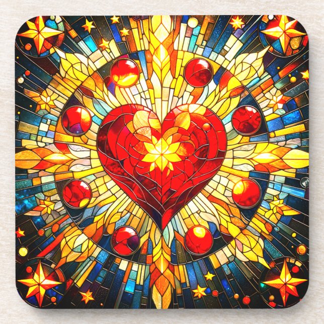 Herzkunst Getränkeuntersetzer (Vorderseite)