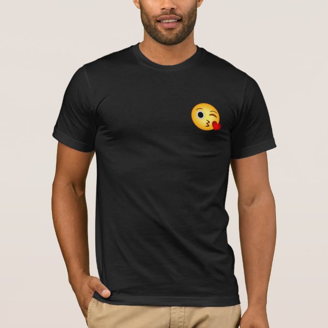 Herzkuss emoji T-Shirt (Vorderseite)