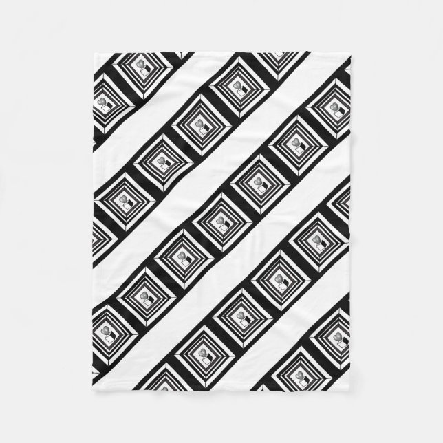 Herzlabyrinth Fleecedecke (Vorderseite)