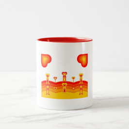 Herzlandschaft-Tasse Zweifarbige Tasse