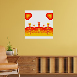 Herzlandschafts-Plakat Poster