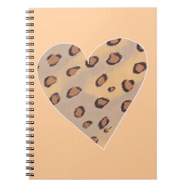 Herzleoparden, kundenspezifische Notebooks Notizblock (Vorderseite)